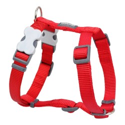 Harnais pour Chien Red Dingo Rouge Lisse, Taille Personnalisable, Confort et Sécurité
