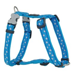 Harnais pour Chien Red Dingo Style Bleu Étoile, Réglable 30-48 cm
