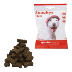 Snack per Cani Gloria Display Snackys Fegato, 30 Stick da 75 g