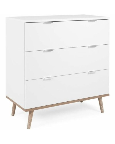 Commode Scandinave Blanche Design (79,8 x 40 x 86,5 cm) - Moderne et Spacieuse

