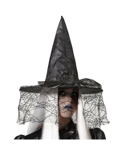 Hoed Spinneweb Heks Zwart