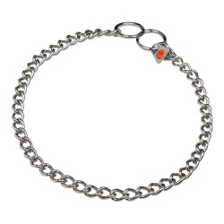 Hs Sprenger Stahlhalsband, versilbert, gedrehte Glieder 2,5 mm für Hunde (45 cm)
