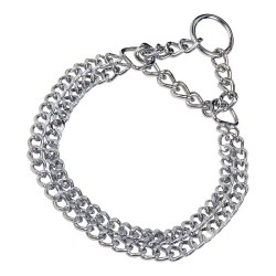 Sprenger Silberhalsband für Hunde, Doppelgliederkette 2 mm (50 cm)
