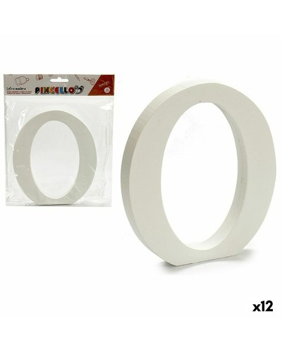 Brief O Wit Hout 1,8 x 21 x 17 cm (12 Stuks)