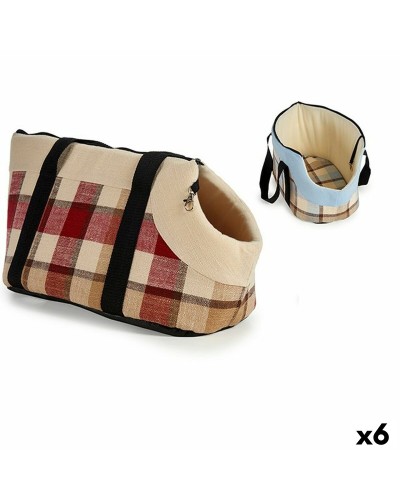 Borsa Trasportino per Animali Domestici a Quadri, 28 x 39 x 40 cm (Confezione da 6)