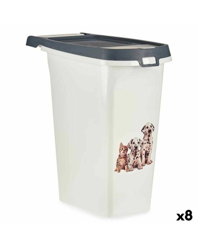 Automatischer Futterautomat für Haustiere, 10L, Anthrazit, Kapazität 8 Einheiten
