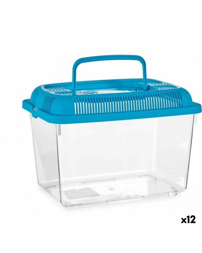 Kalasäiliö Kahvalla Medium Sininen Muovinen 3 L 17 x 16 x 24 cm (12 osaa)