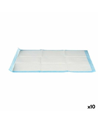 Träningsunderlägg för valp 60 x 90 cm Blå Vit Papper Polyetylen (10 antal)