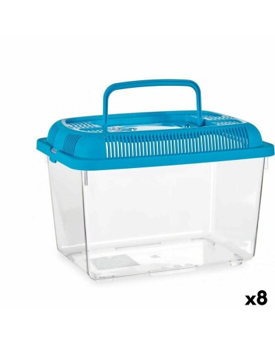 Vissenkom Met handvat Groot Blauw Plastic 7 L 20 x 20 x 30 cm (8 Stuks)