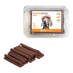 Gloria Snackys Sticks Bœuf pour Chiens - Délicieuses Friandises en Format Barre (350 g)
