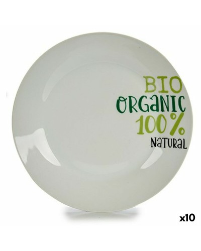 'Plato de comedor Organic de porcelana de 10 unidades (24,4 x 2,6 x 24,4 cm)'

