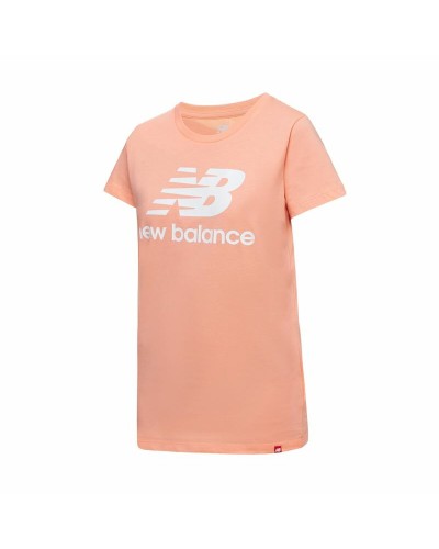 New Balance Maglia Donna Essentials Stacked Rosa - Maniche Corte Sportiva
