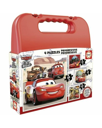 Set van 4 Puzzels Cars On the Road 73 Onderdelen