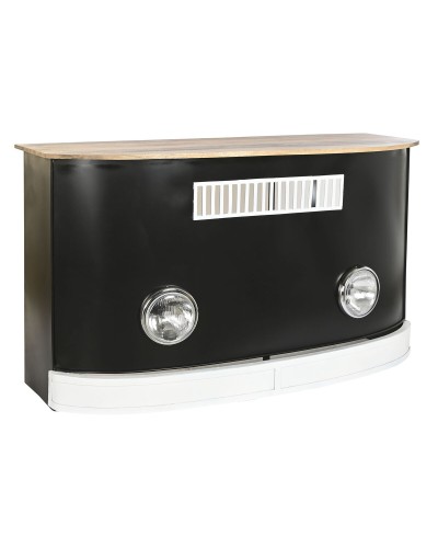 Mobile Aggiuntivo BAR Bianco Marrone Nero di DKD Home Decor: Alluminio, Ferro, Legno di Mango 157 x 52 x 90cm