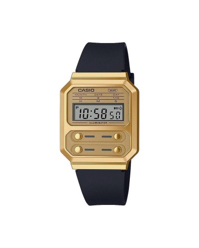 Casio A100WEFG-9AEF Orologio Uomo Digitale Vintage Oro Cronometro Allarme
