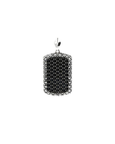 Albert M. Pendentif Homme Acier Inoxydable WSOX00127.BS-S - Argent/Noir
