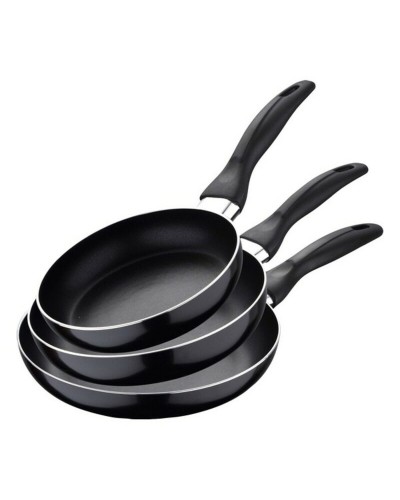 Batteries de cuisine San Ignacio en aluminium, antiadhésives et résistantes, pour cuisson à induction, noir
