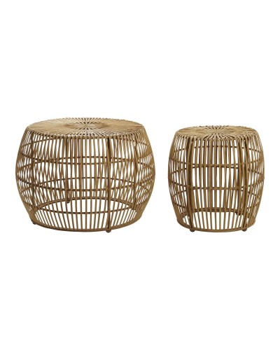 DKD Home Decor Light Brown Tables 70x70x50 cm, Set of 2
