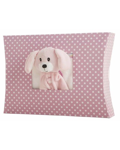 Couverture de Linus pour Nouveau-né de DouDou - 90 x 75 cm, Bleu/Rose - Douce et Confortable.
