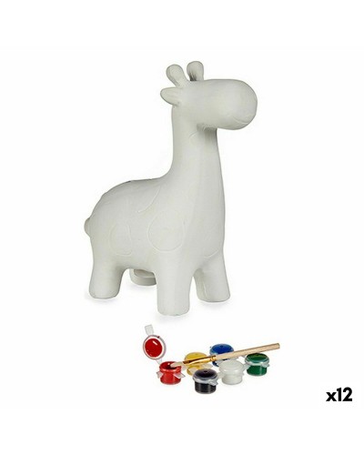 Giraffe Spardose aus bemalbarer Keramik, 6,8 x 16,2 x 13,2 cm (12 Stk.)
