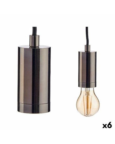 Lustre de Plafond Noir en Métal, 60 W, Ensemble de 6
