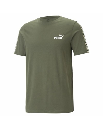 Puma Ess Tape Camo Moss: Herren T-Shirt Kurzarm Olivgrün S

