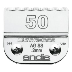 Lames de rechange Andis pour rasoir à barbe de 0,2 mm - Paquet de 50 en acier inoxydable
