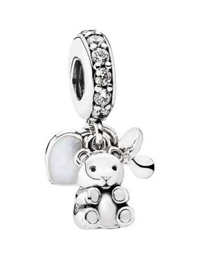 Pandora Charm Baby Teddy Bear Sterling Silver - Teddy Bear Pendant for Bracelets
