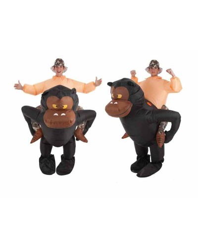 Adult Gorilla Costume M/L - Monkey Disguise 4 Pieces Halloween
