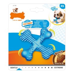 Nylabone Cruz de Carne - Juguete Masticable Resistente para Perros

