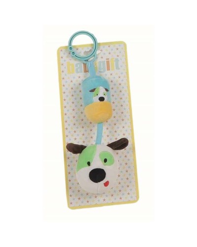 Hochet Chien Nouveau-Né 24cm - Peluche Douce pour Bébés
