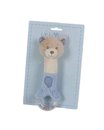 Vichi Peluche Ours Bleu Hochet Anneau de Dentition - 20cm Doux et Sûr
