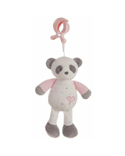 Activity Rattle Pink Panda 25cm: Sensory Toy Newborn
