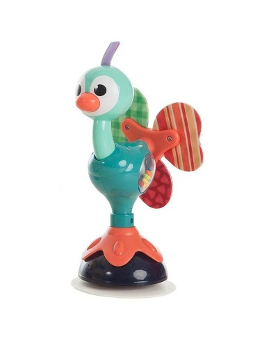 Rattle Peacock Suction Cup for Babies - 25x12cm - Sensory Educational Toy
