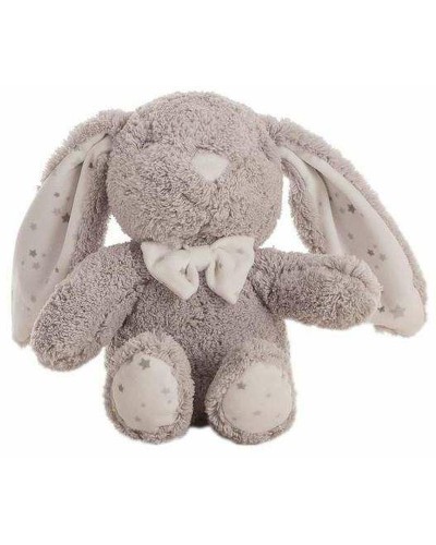 Peluche Lapin Gris Étoiles - Doux Doudou pour Enfants
