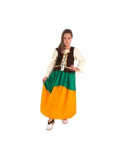 Costume Fille Servante 3-5 Ans - Ensemble 3 Pièces - Déguisement Carnaval

