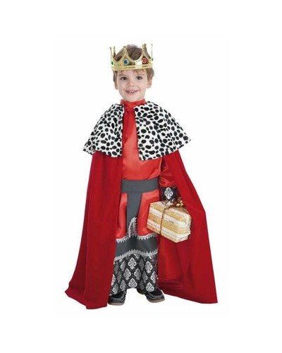 Costume Roi Mage Gaspard Enfant 3-5 Ans Rouge - Déguisement Carnaval
