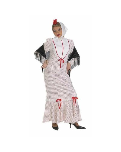 Costume Madrilène Adulte - Taille L, 3 Pièces - Robe Espagnole Flamenco
