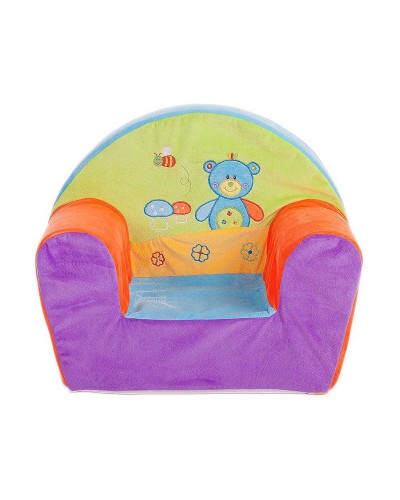 Children's Armchair Bear Multicolored - Comfortable Seat 44x34x53 cm
