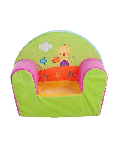 Fauteuil Enfant Canard Multicolore 44x34x53cm - Assise Confortable pour Jouer
