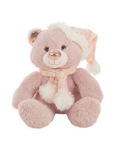 Ours en Peluche Rose Noël - Ours Doux Cadeau de Noël Enfants
