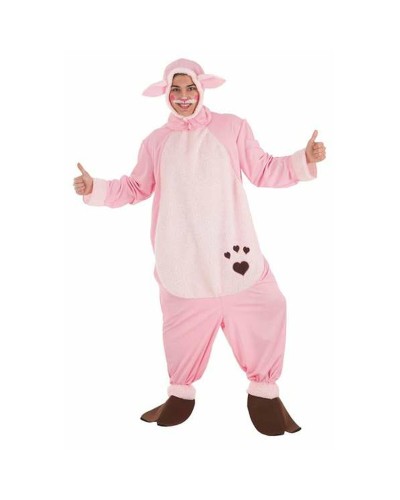 Costume Cochon Rose Adulte L - Déguisement 3 Pièces Fête
