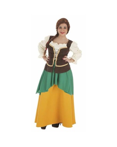 Costume Paysanne Femme M/L - 3 Pièces - Robe Agriculteur Adulte
