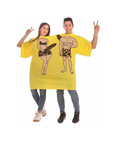 Costume Troglodita Adulto Giallo Doppia Taglia M/L - Festa a Tema Preistorica
