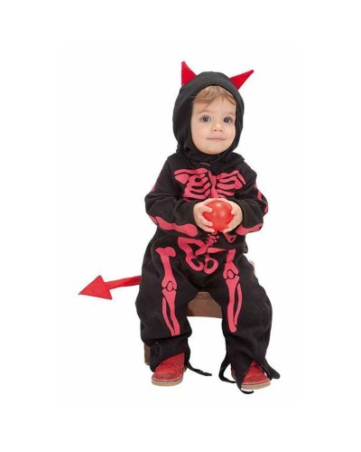 Maskeraddräkt bebis 0-12 månader Diablo Skelett Jumpsuit