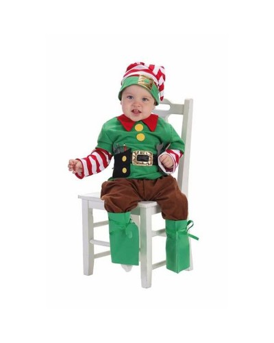 Costume Neonato Elfo 0-6 Mesi - Abito Natale Primi Mesi
