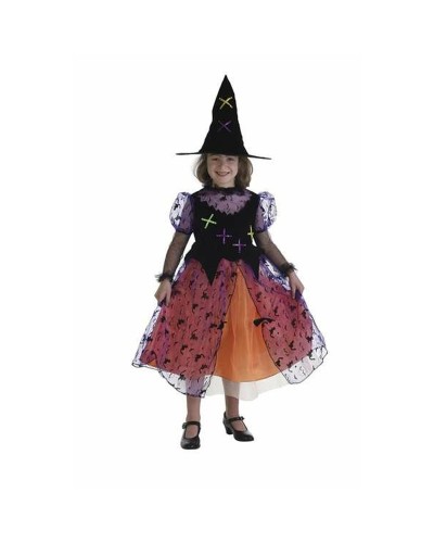 Costume Sorcière Fille 7-9 Ans - Déguisement Halloween 2 Pièces
