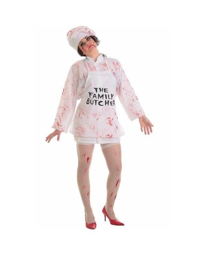 Metzgerin Kostüm Damen M/L - Halloween, Mottoparty - 3 Teile
