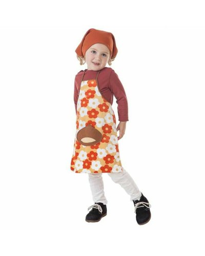 Costume Bambina Cuoca Fiori - Travestimento Carnevale/Feste (Taglia Unica)
