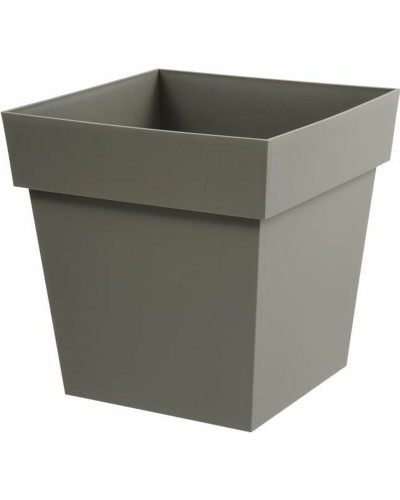 EDA Tuscan Topf aus Polypropylen Taupé | Quadratisch 39 cm | Modernes Design
